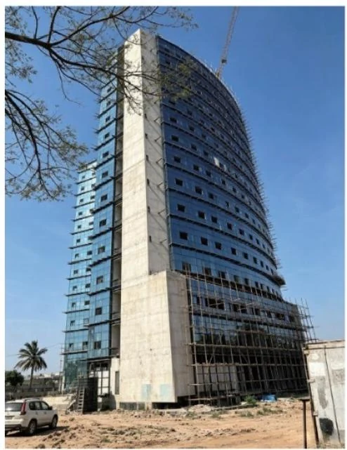 Construction photograph of the Ministry of Water Building in Ubungo, Dar es Salaam